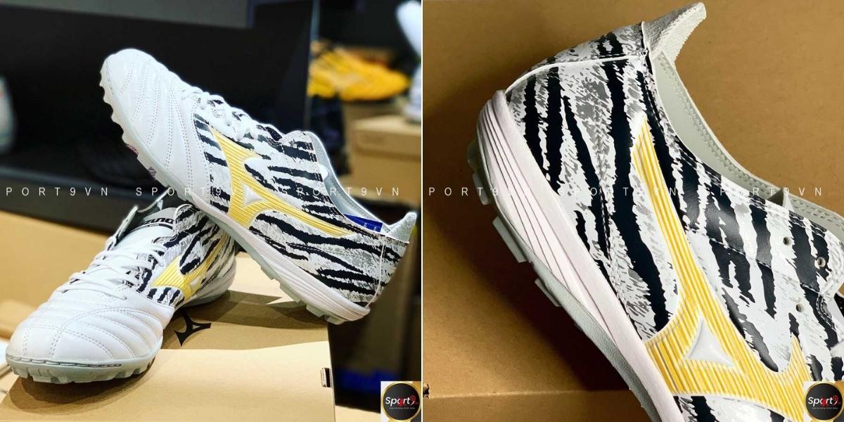 Giày đá bóng Mizuno Morelia Neo III Pro AS Trắng/Vàng/Đen